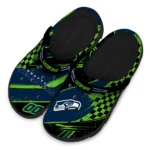 seattle-seahawks-clog-personalized-checkered-streaks-blue-black-best-selling.webp