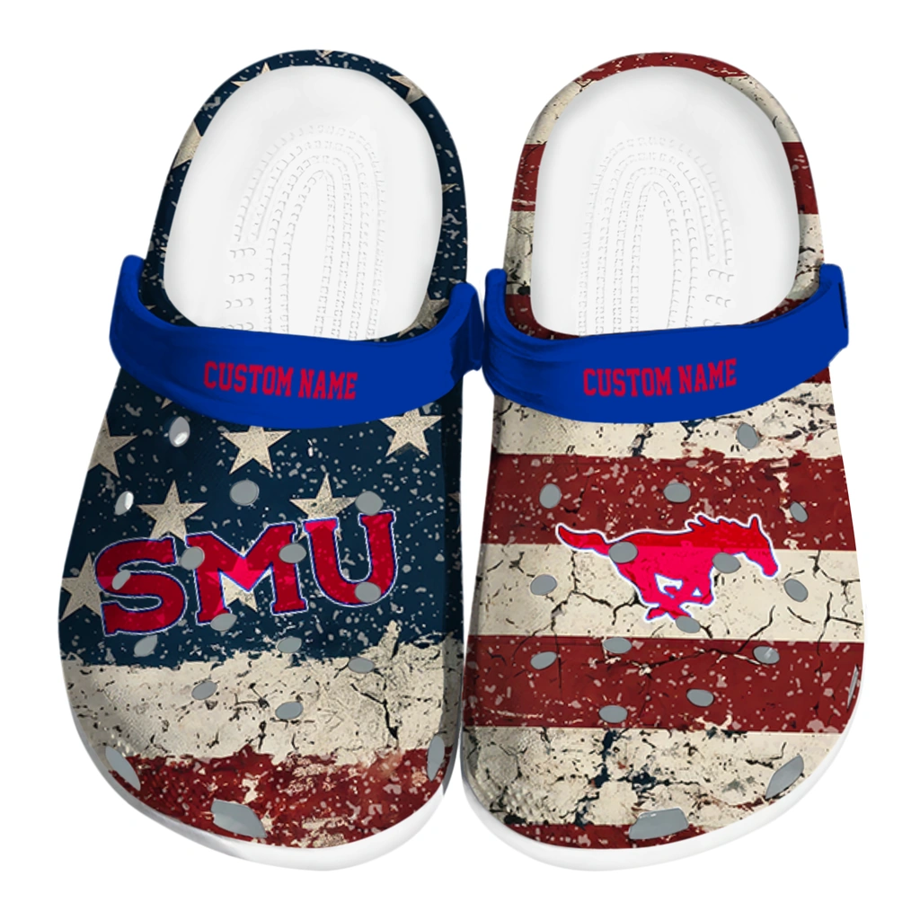 smu-mustangs-clog-customized-distressed-stripes-blue-red-blue-best-selling.webp smu mustangs clog customized distressed stripes blue red blue best selling