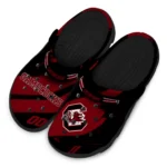 South Carolina Gamecocks Clogs – Custom Checkered Streaks Garnet Black 1