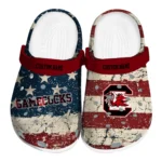 south-carolina-gamecocks-clog-customized-distressed-stripes-garnet-red-blue-best-selling.webp