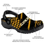 Southern Miss Golden Eagles Clogs – Personalized Circuit Geometry Black 1