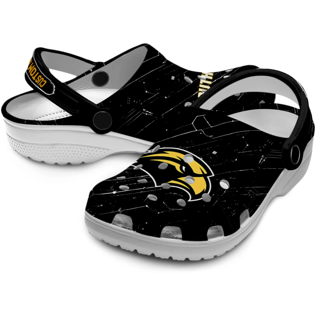 southern-miss-golden-eagles-clog-personalized-circuit-geometry-black-high-quality.webp