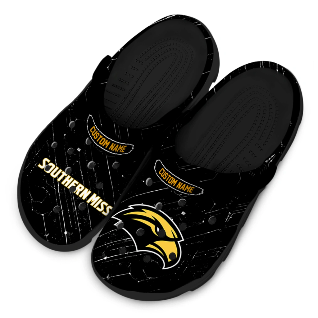 southern-miss-golden-eagles-clog-personalized-circuit-geometry-black-latest-model.webp