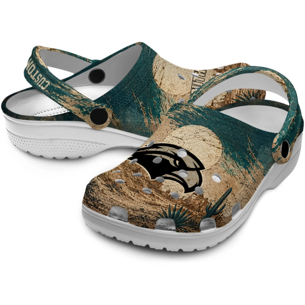 southern-miss-golden-eagles-clog-personalized-cracked-landscape-fir-green-beige-high-quality.webp