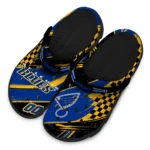 St. Louis Blues Clogs – Personalized Circuit Geometry Blue Black 1