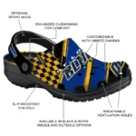 St. Louis Blues Clogs – Customized Checkered Streaks Blue Black 1