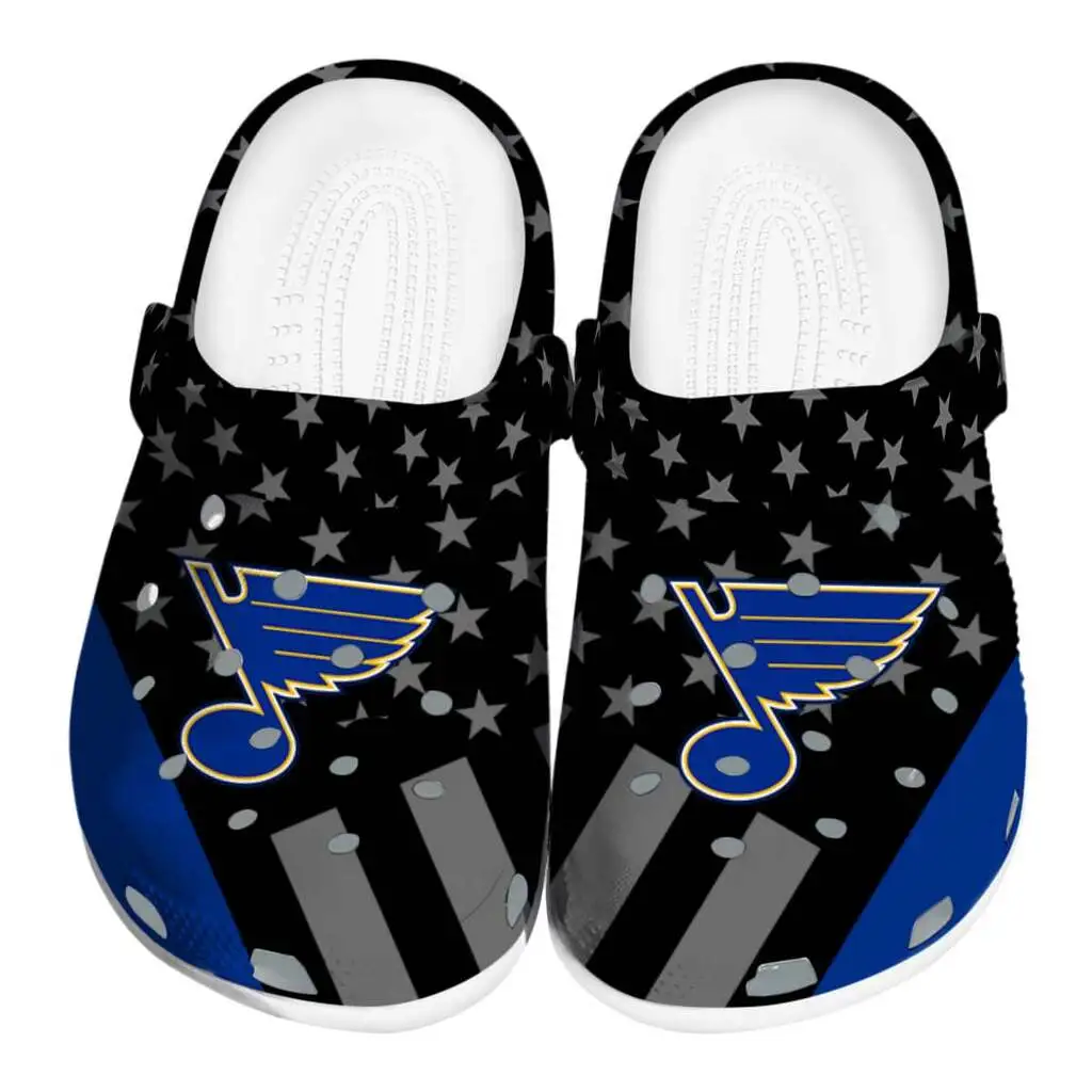 St Louis Blues Clogs Stellar Stripes Theme Best Selling St Louis Blues Clogs Stellar Stripes Theme Best Selling