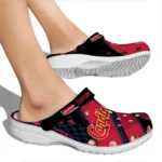 St. Louis Cardinals Clogs – Personalized Checkered Streaks Red Black 1