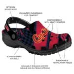 St. Louis Cardinals Clogs – Personalized Checkered Streaks Red Black 1