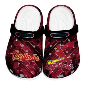 St. Louis Cardinals Clogs - Custom Circuit Geometry Red Black