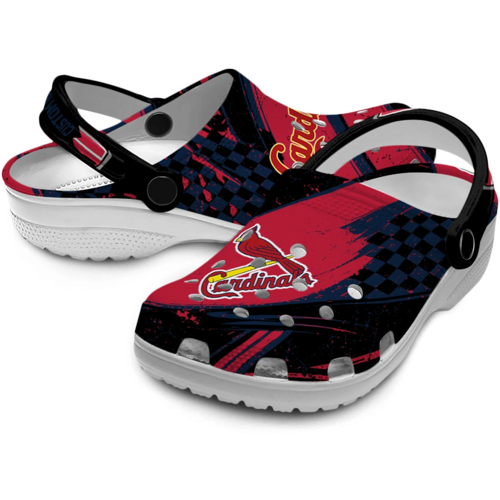 st-louis-cardinals-clog-personalized-checkered-streaks-red-black-high-quality.webp