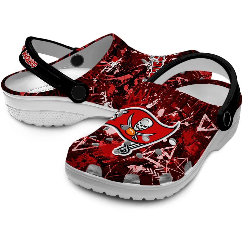 tampa-bay-buccaneers-clog-custom-graffiti-burst-red-black-high-quality.webp