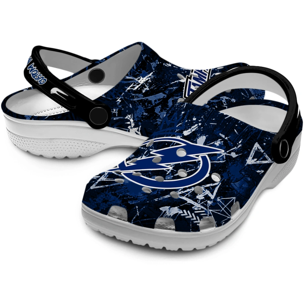 tampa-bay-lightning-clog-personalized-graffiti-burst-blue-black-high-quality.webp
