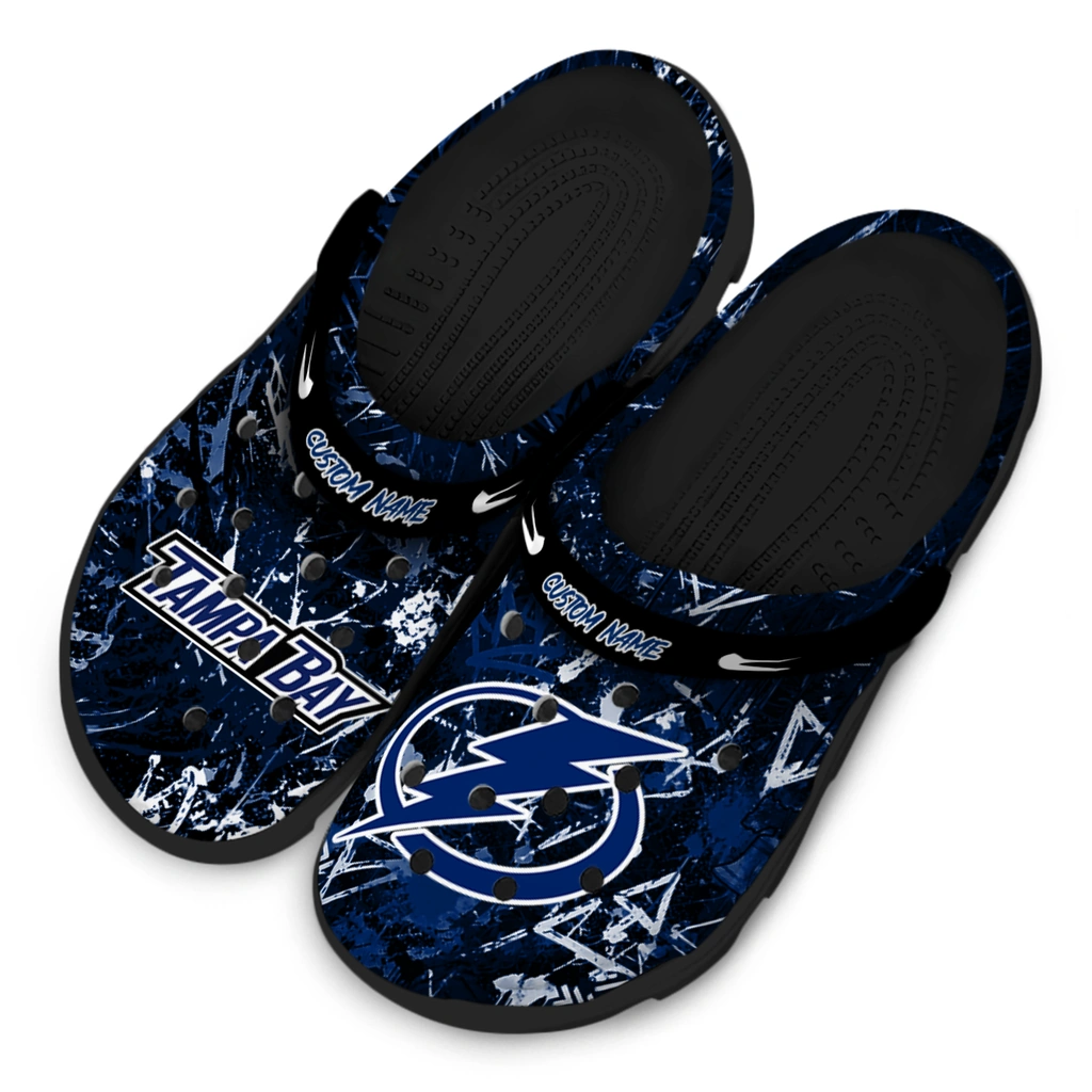 tampa-bay-lightning-clog-personalized-graffiti-burst-blue-black-latest-model.webp
