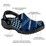 Tampa Bay Rays Clogs – Custom Checkered Streaks Navy Black 1
