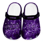 TCU Horned Frogs Clogs - Custom Cracked Energy Purple Black 1 tcu-horned-frogs-clog-custom-cracked-energy-purple-black-best-selling.webp