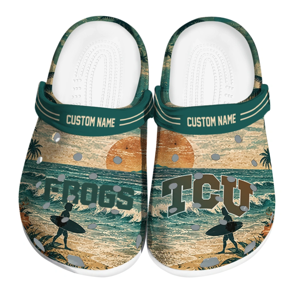 tcu-horned-frogs-clog-custom-wave-scene-fir-green-best-selling.webp tcu horned frogs clog custom wave scene fir green best selling
