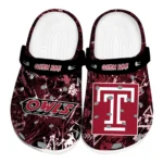 Temple Owls Clogs - Customized Graffiti Burst Red Black 1 temple-owls-clog-customized-graffiti-burst-red-black-best-selling.webp