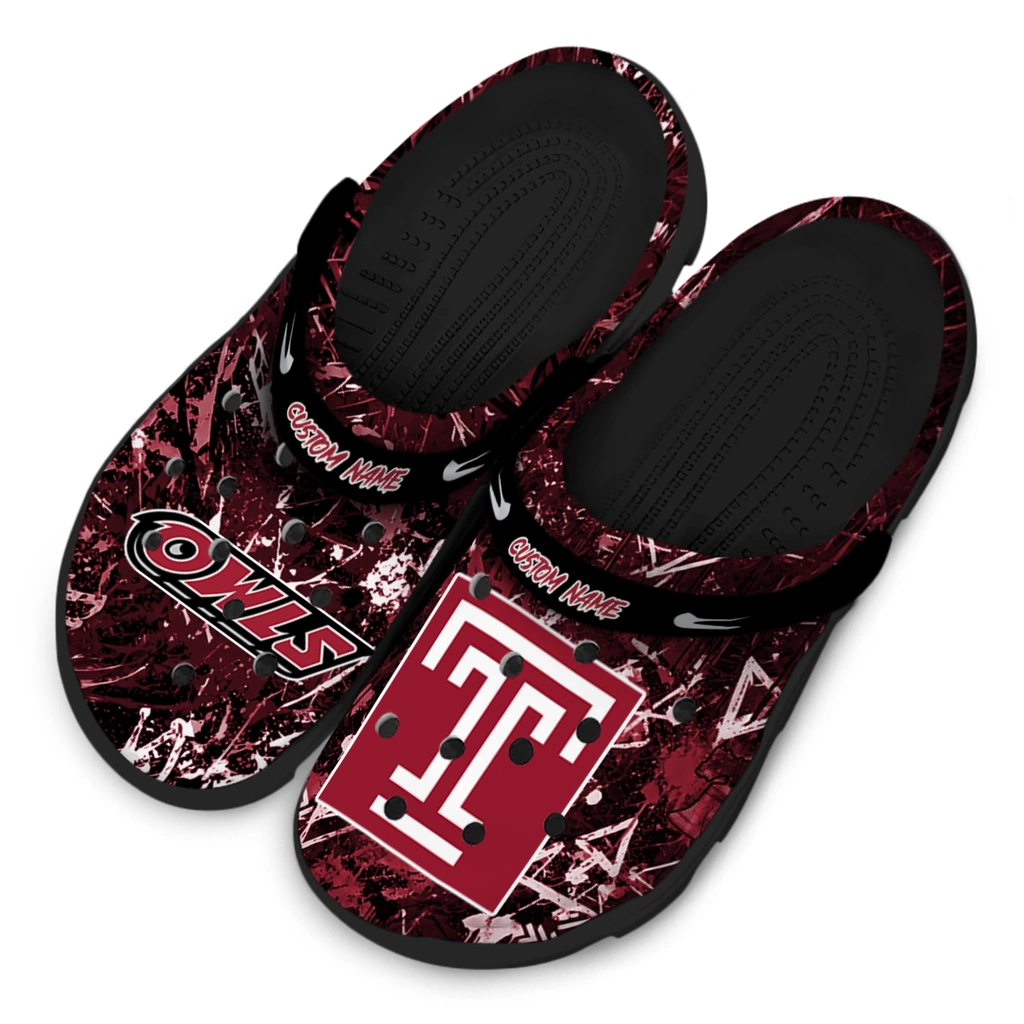 temple-owls-clog-customized-graffiti-burst-red-black-latest-model.webp