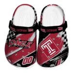 Temple Owls Clogs - Personalized Circuit Geometry Red Black 1 Temple Owls Clogs – Personalized Circuit Geometry Red Black 1