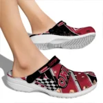 Temple Owls Clogs – Personalized Circuit Geometry Red Black 1