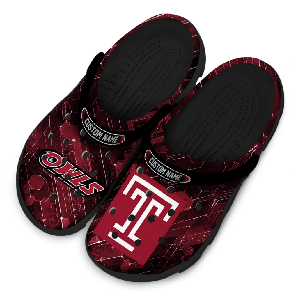 temple-owls-clog-personalized-circuit-geometry-red-black-latest-model.webp