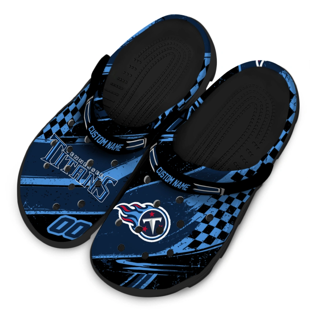tennessee-titans-clog-customized-checkered-streaks-navy-black-latest-model.webp