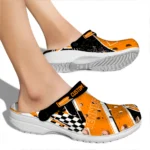 Tennessee Volunteers Clogs – Personalized Checkered Streaks Orange Black 1
