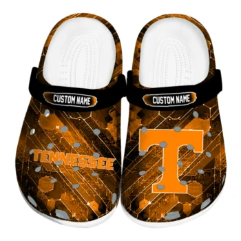 Tennessee Volunteers Clogs - Custom Circuit Geometry Orange Black