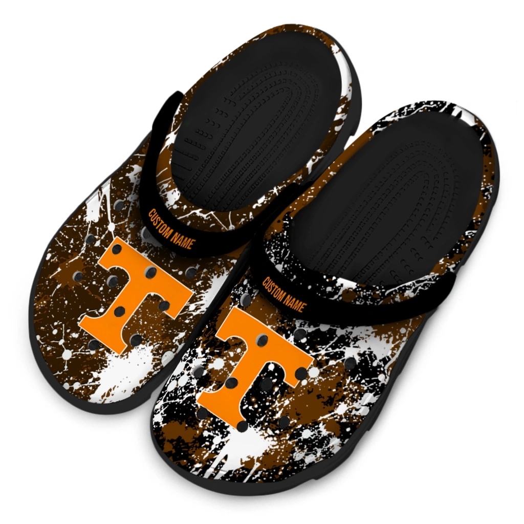 tennessee-volunteers-clog-customized-splatter-splash-orange-black-latest-model.webp