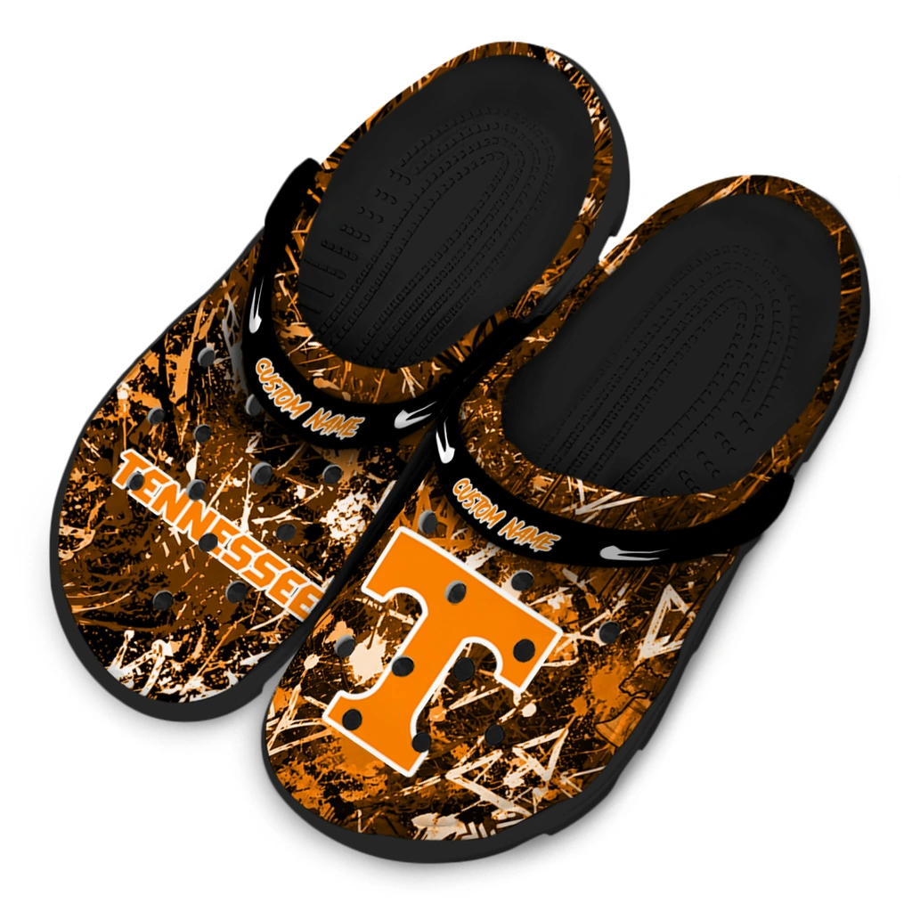 tennessee-volunteers-clog-personalized-graffiti-burst-orange-black-latest-model.webp