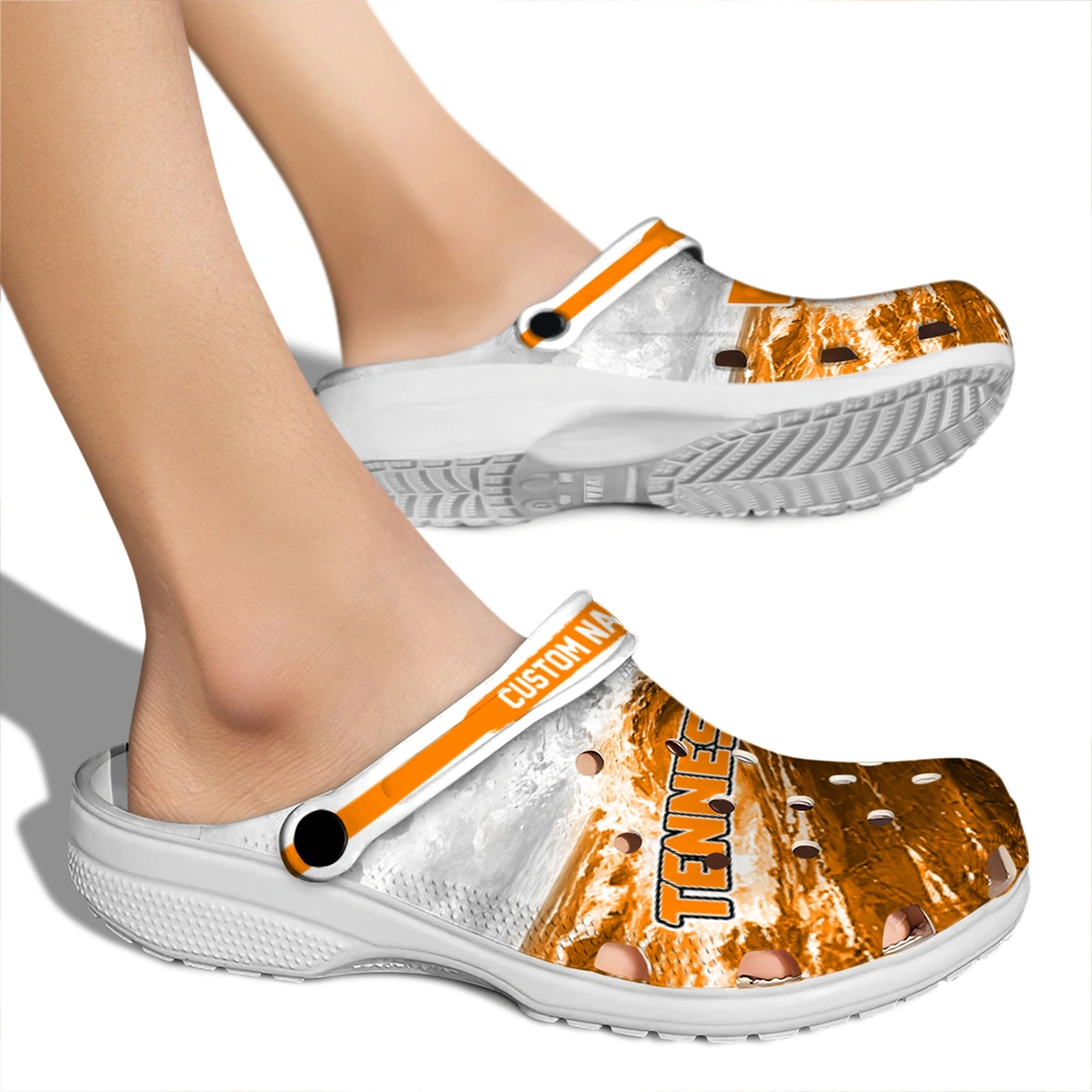 tennessee-volunteers-clog-personalized-wave-swirl-orange-white-fashion-forward.webp