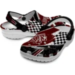 Texas A&M Aggies Clogs – Customized Circuit Geometry Maroon Black 1