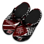 Texas A&M Aggies Clogs – Customized Circuit Geometry Maroon Black 1