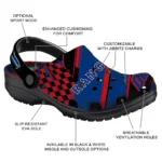 Texas Rangers Clogs – Personalized Circuit Geometry Blue Black 1