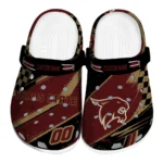 Texas State Bobcats Clogs - Customized Circuit Geometry Maroon Black 1 Texas State Bobcats Clogs – Customized Circuit Geometry Maroon Black 1