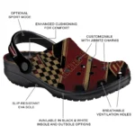 Texas State Bobcats Clogs – Customized Circuit Geometry Maroon Black 1