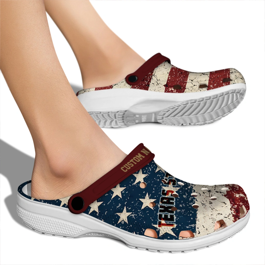 texas-state-bobcats-clog-customized-distressed-stripes-maroon-red-blue-fashion-forward.webp