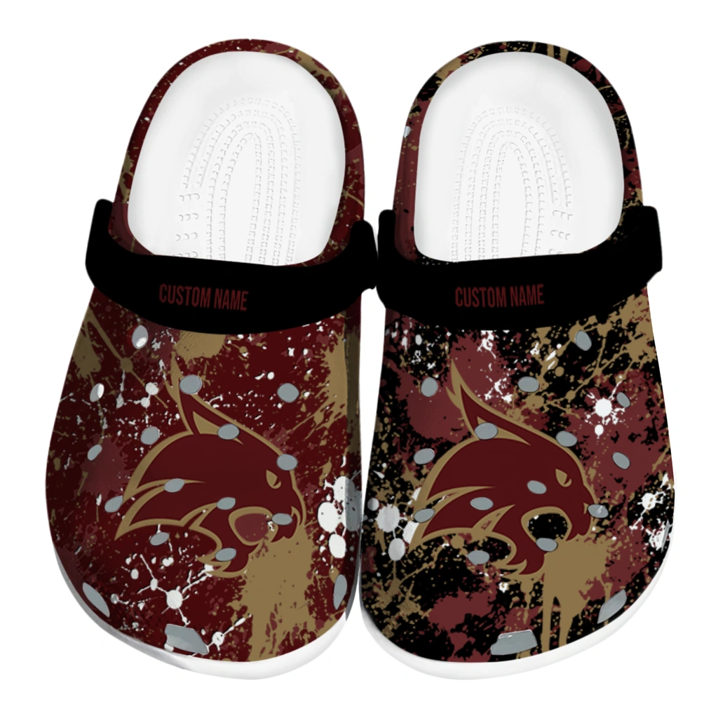 texas-state-bobcats-clog-personalized-splatter-splash-maroon-black-best-selling.webp texas state bobcats clog personalized splatter splash maroon black best selling