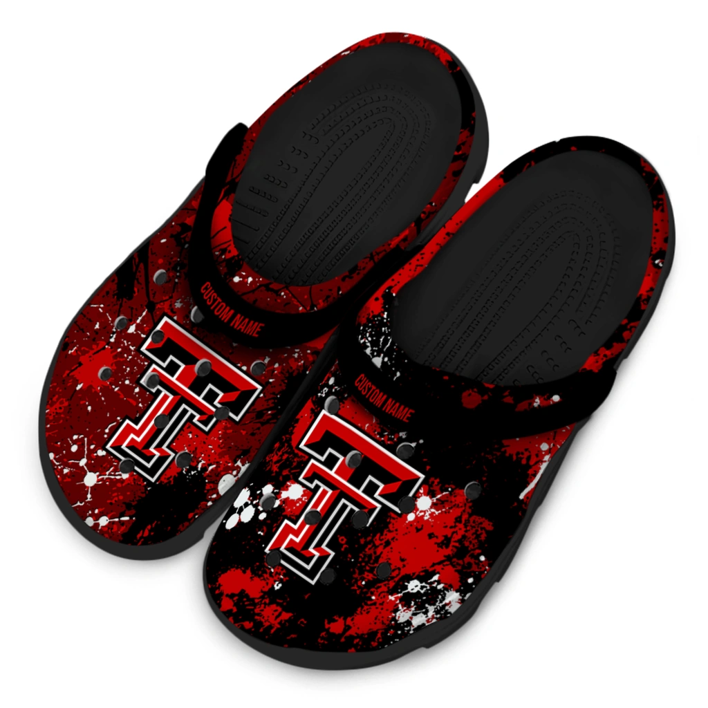 texas-tech-red-raiders-clog-custom-splatter-splash-red-black-latest-model.webp