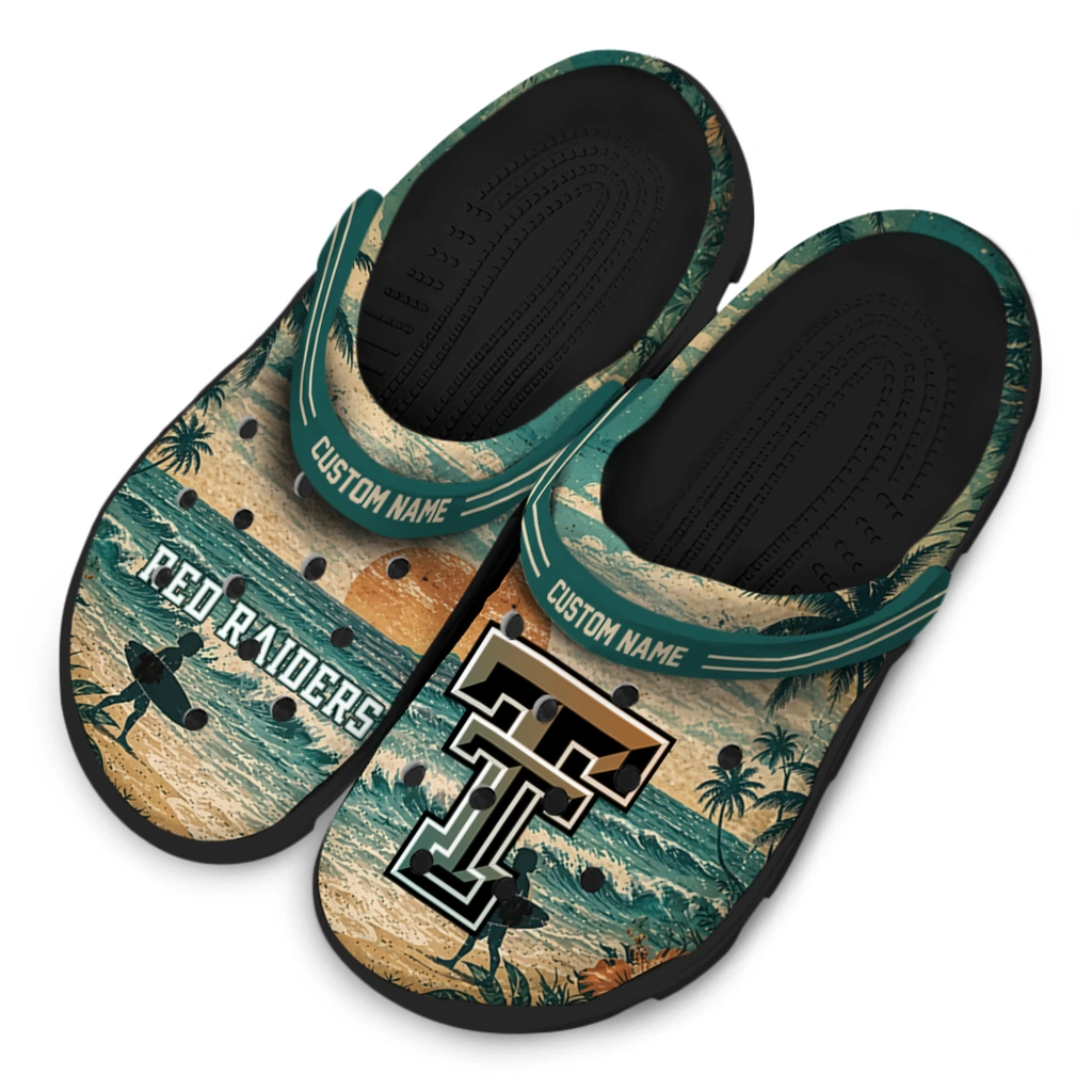 texas-tech-red-raiders-clog-custom-wave-scene-fir-green-latest-model.webp