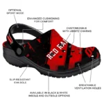 Texas Tech Red Raiders Clogs – Personalized Circuit Geometry Red Black 1