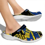 Toledo Rockets Clogs – Customized Circuit Geometry Blue Black 1
