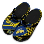 Toledo Rockets Clogs – Custom Checkered Streaks Blue Black 1