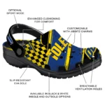 Toledo Rockets Clogs – Customized Circuit Geometry Blue Black 1