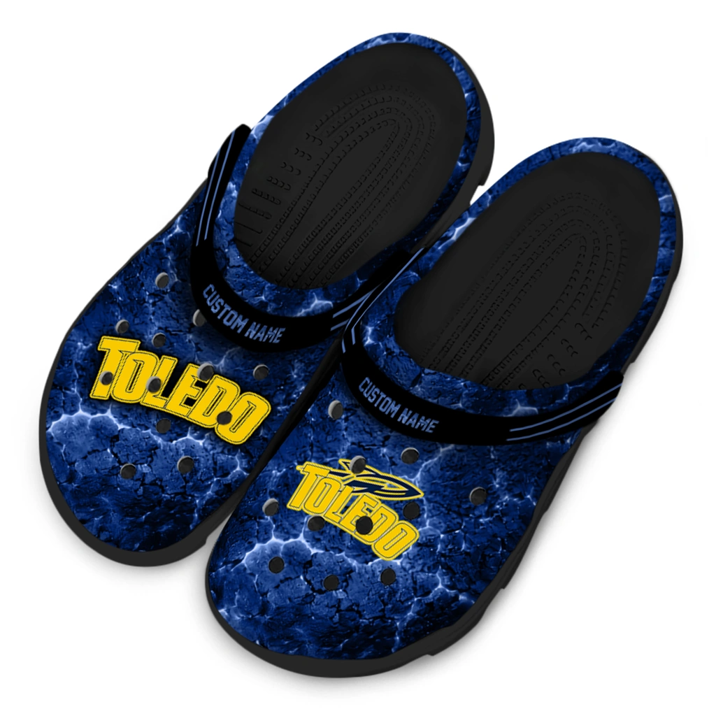 toledo-rockets-clog-personalized-cracked-energy-blue-black-latest-model.webp