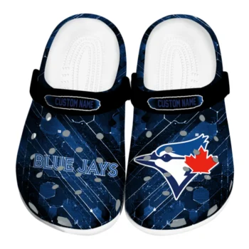 Toronto Blue Jays Clogs - Custom Circuit Geometry Blue Black
