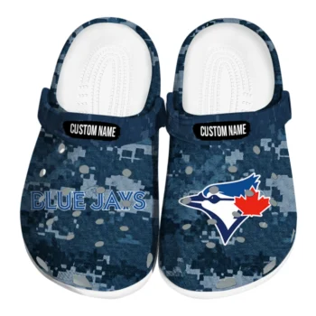 Toronto Blue Jays Clogs - Custom Digital Camo Blue