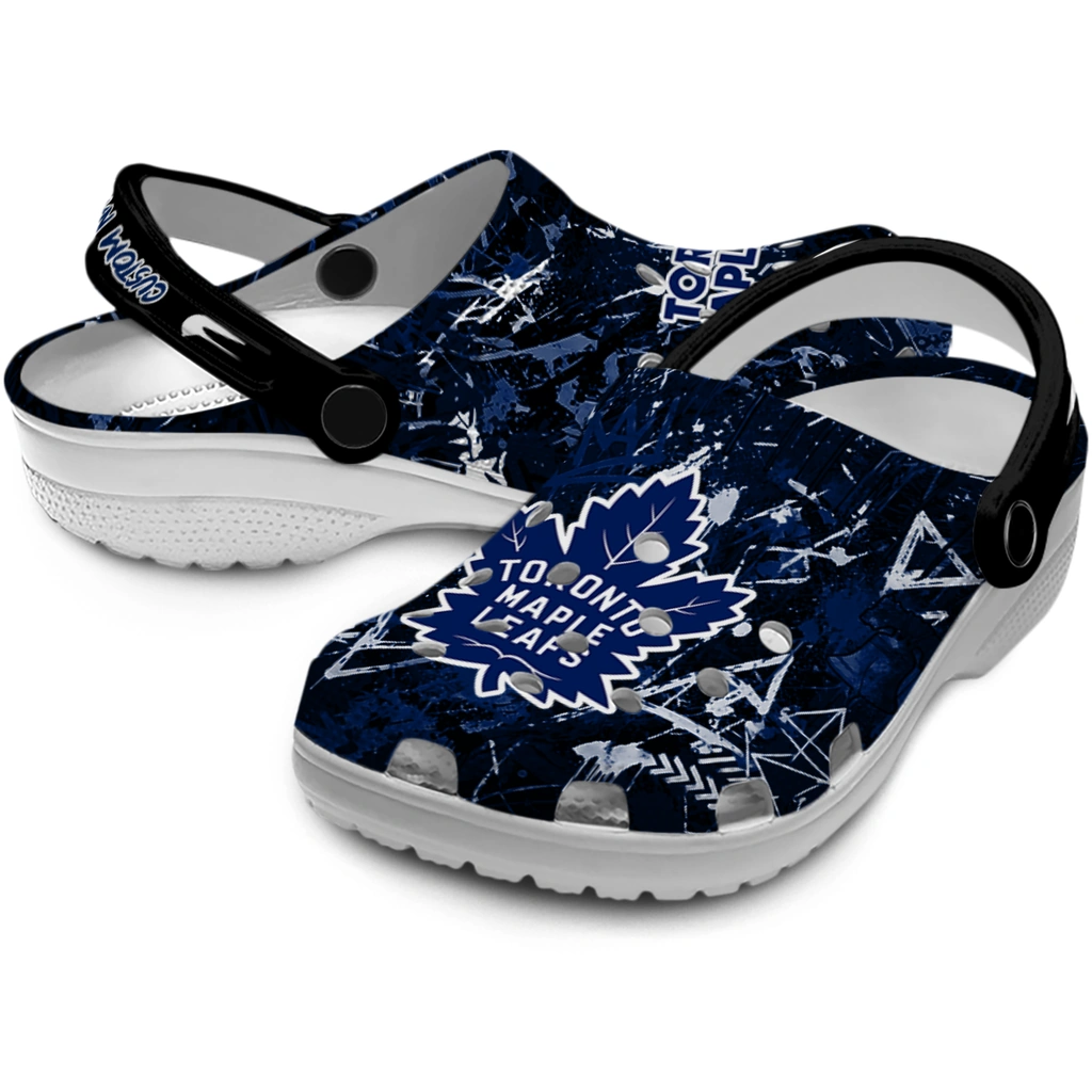 toronto-maple-leafs-clog-custom-graffiti-burst-blue-black-high-quality.webp