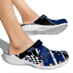 Toronto Maple Leafs Clogs – Customized Circuit Geometry Blue Black 1